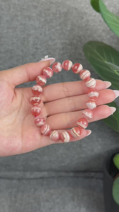 Natural Rhodochrosite Bracelet Size 11 mm