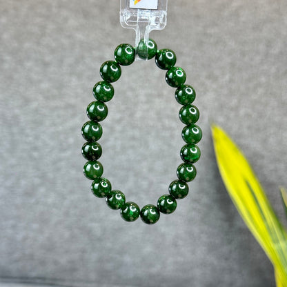 Natural Nephrite Jade Bracelet Size 9 mm - High Quality