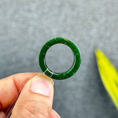 Natural Nephrite Jade High Quality Ring Size 1.9