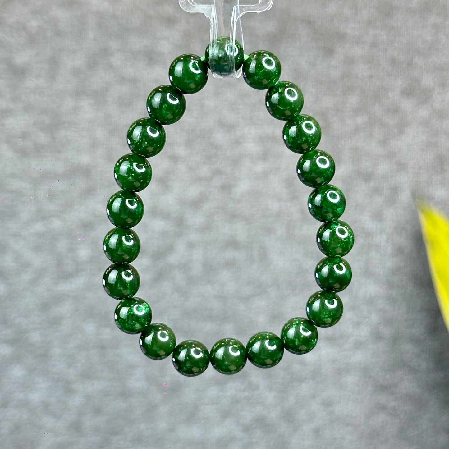 Natural Nephrite Jade Bracelet Size 8 mm - High Quality