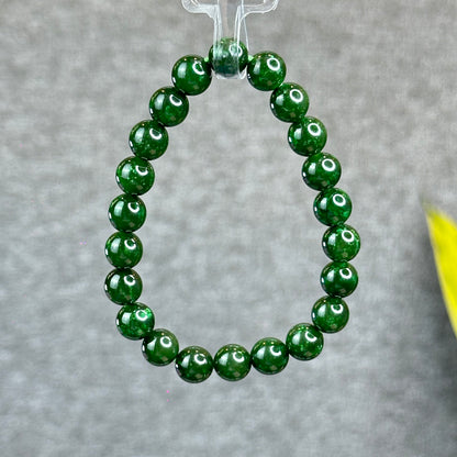 Natural Nephrite Jade Bracelet Size 8 mm - High Quality