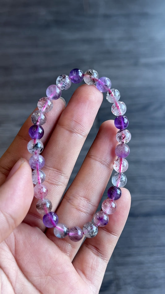 Natural Super 7 Bracelet Size 7 mm