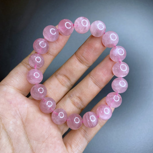 Natural Rose Quartz Bracelet Size 11-12 mm