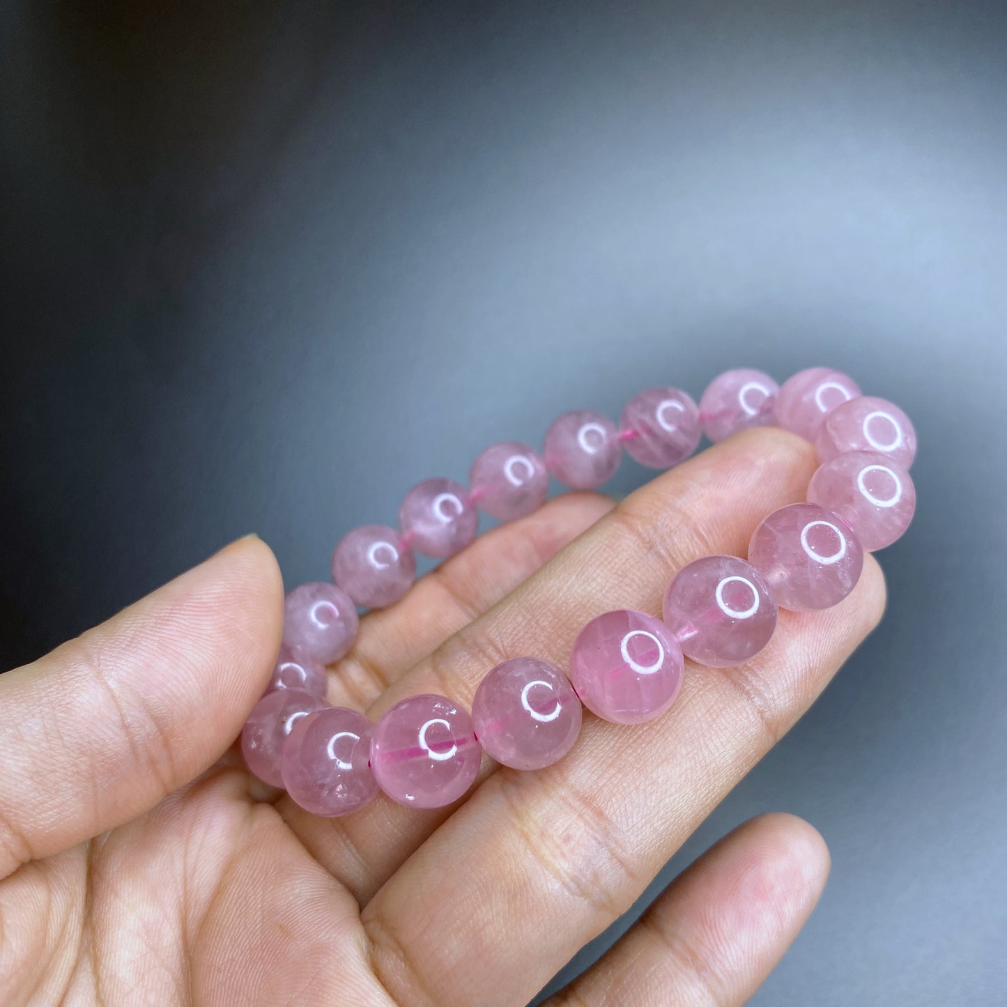 Natural Rose Quartz Bracelet Size 11-12 mm