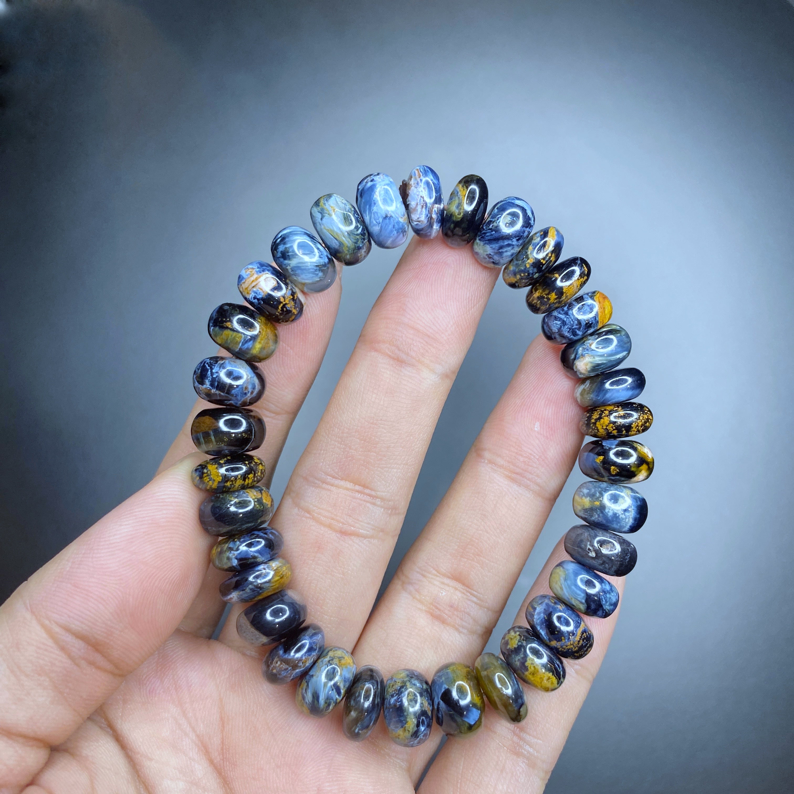 Pietersite Chicklet Style Bracelet Size 10 mm