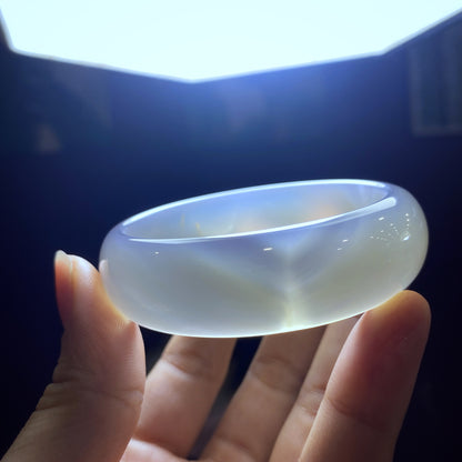 Agate Bangle Leaf Style Size 54 mm.
