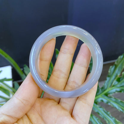 Agate Bangle Leaf Style Size 54 mm.