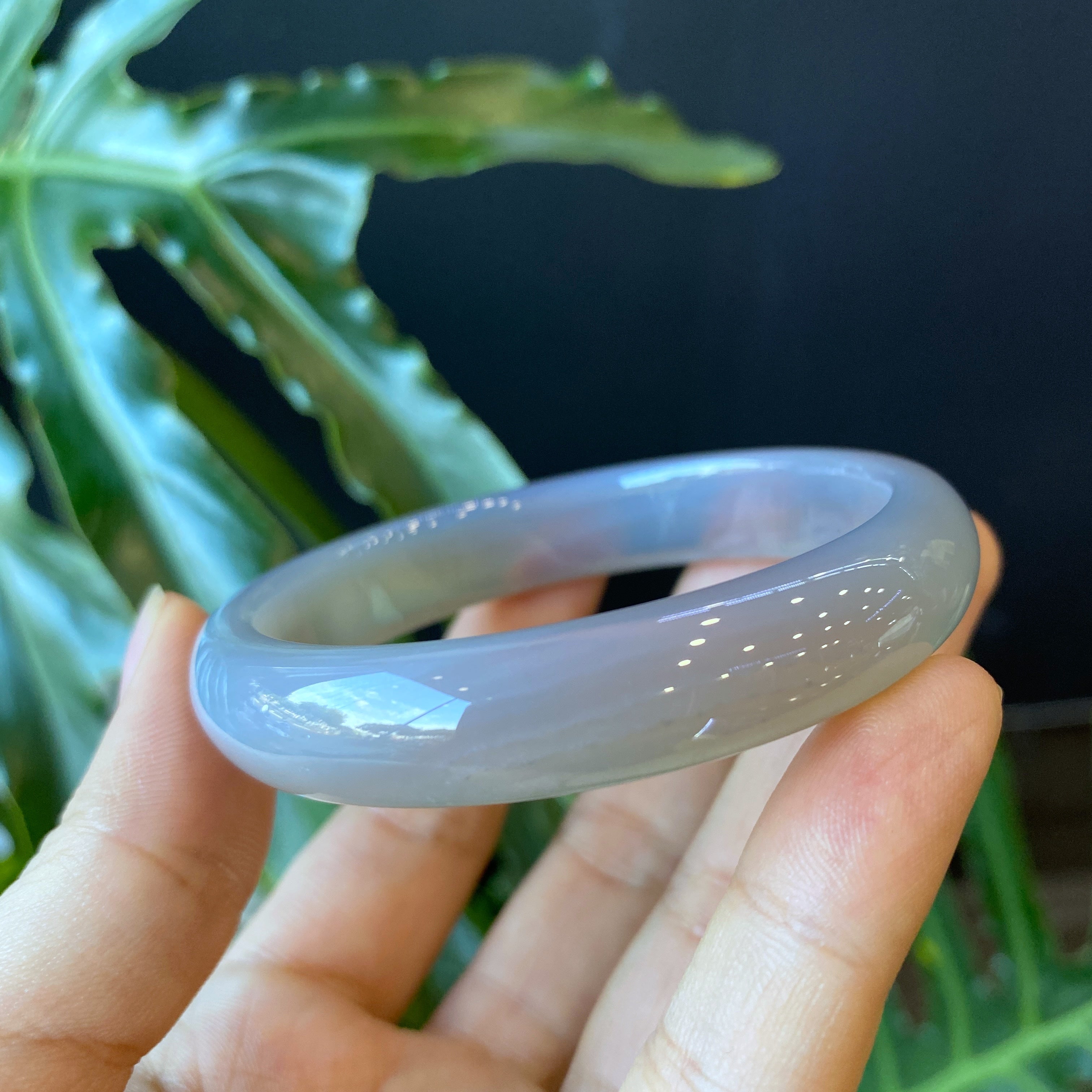 Natural agate bangle on sale