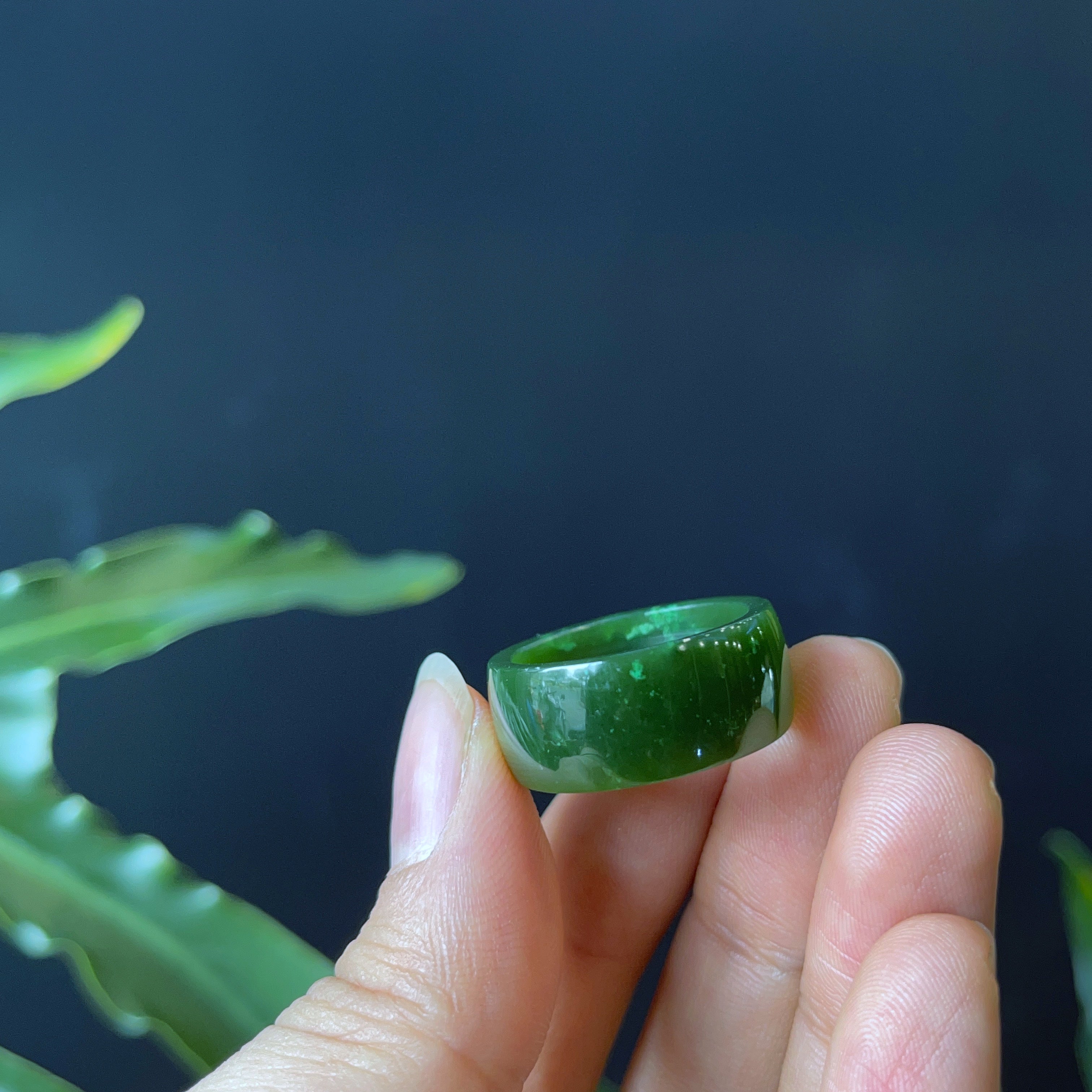 Jadeite jade discount ring