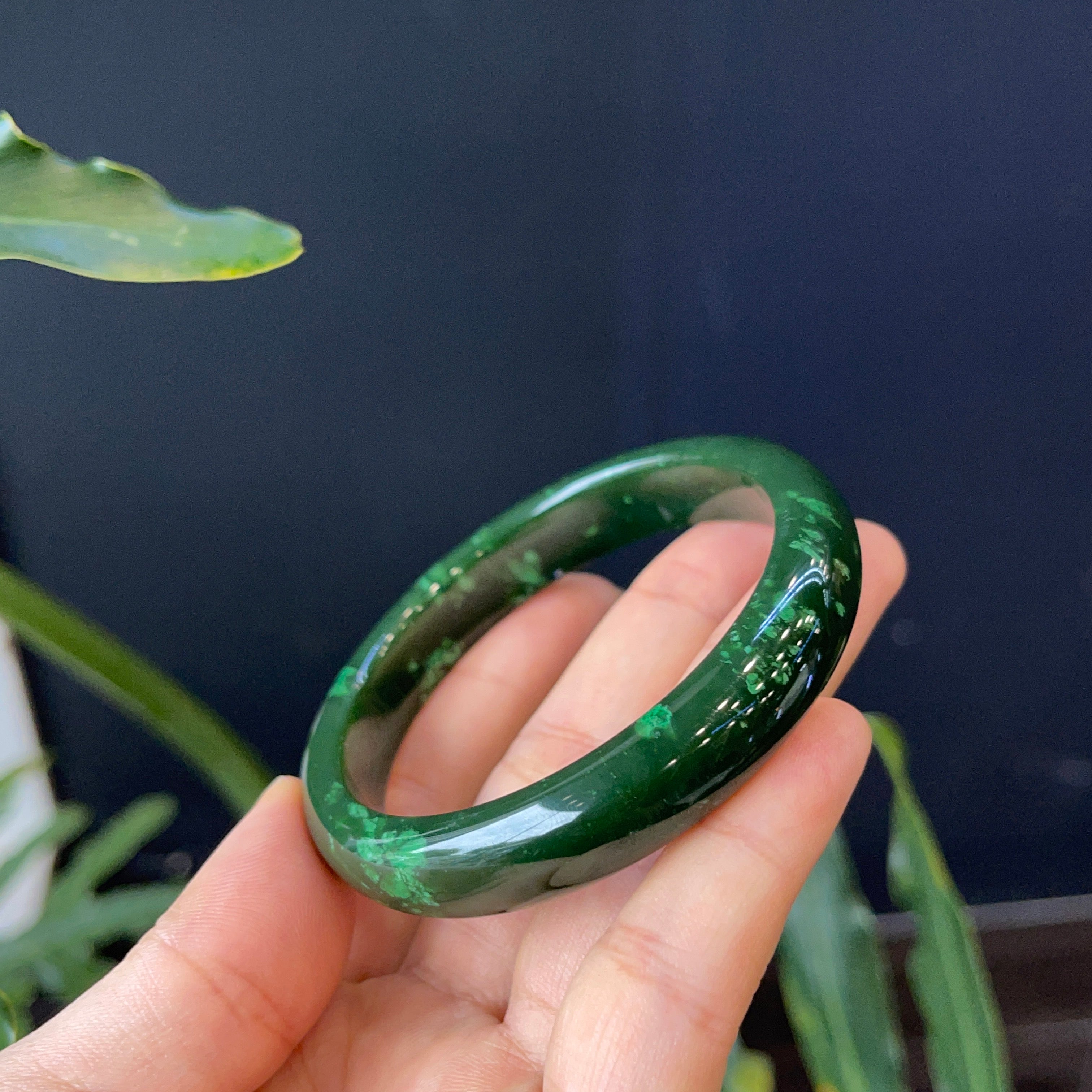 Beautiful and Natural Nephrite Jade Bangle Mountain Jade
