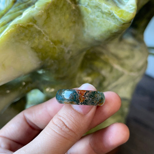 Moss Agate Ring - Natural Stone Jewelry Store