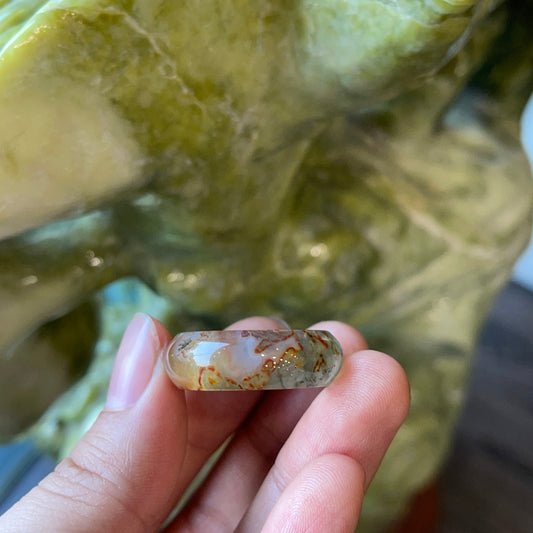 Moss Agate Ring - Natural Stone Jewelry Store