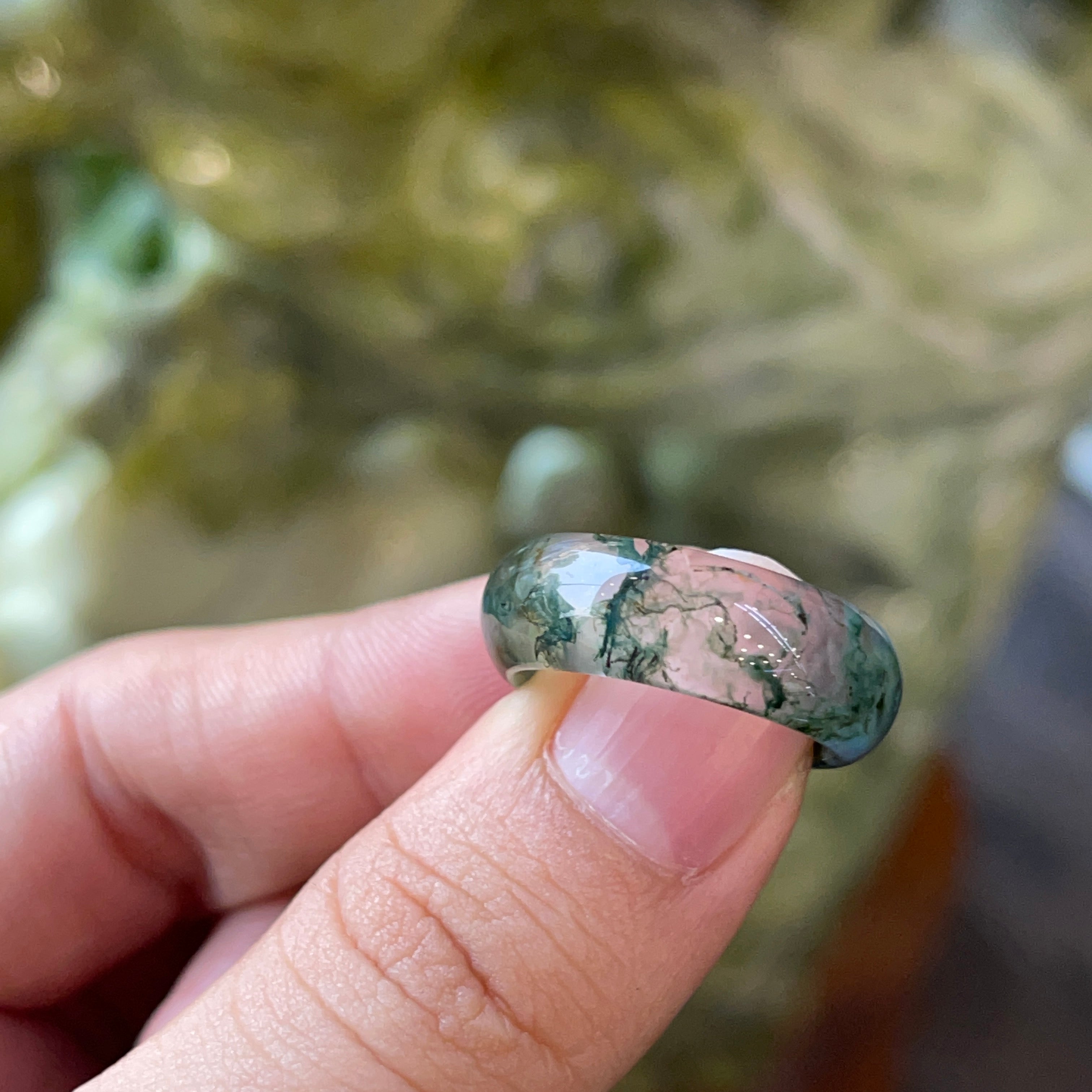 Natural sales moss agate