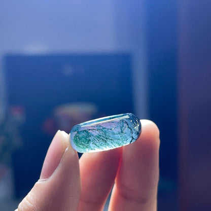 Moss Agate Ring Size 1.6