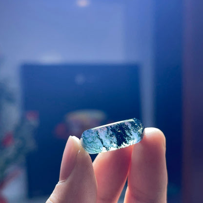 Moss Agate Ring Size 1.6