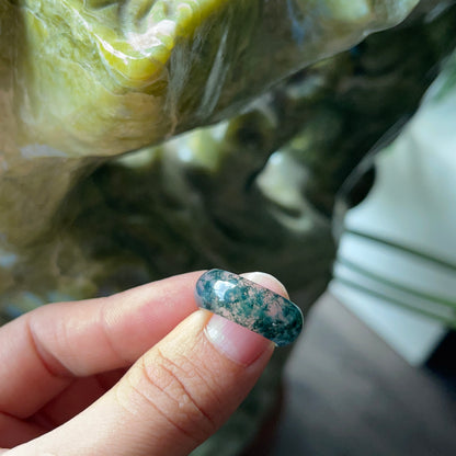 Moss Agate Ring Size 1.5