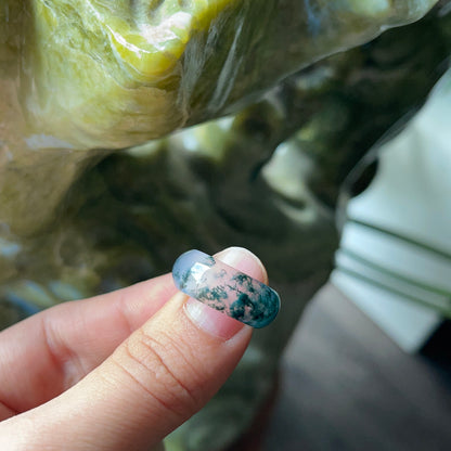 Moss Agate Ring Size 1.5