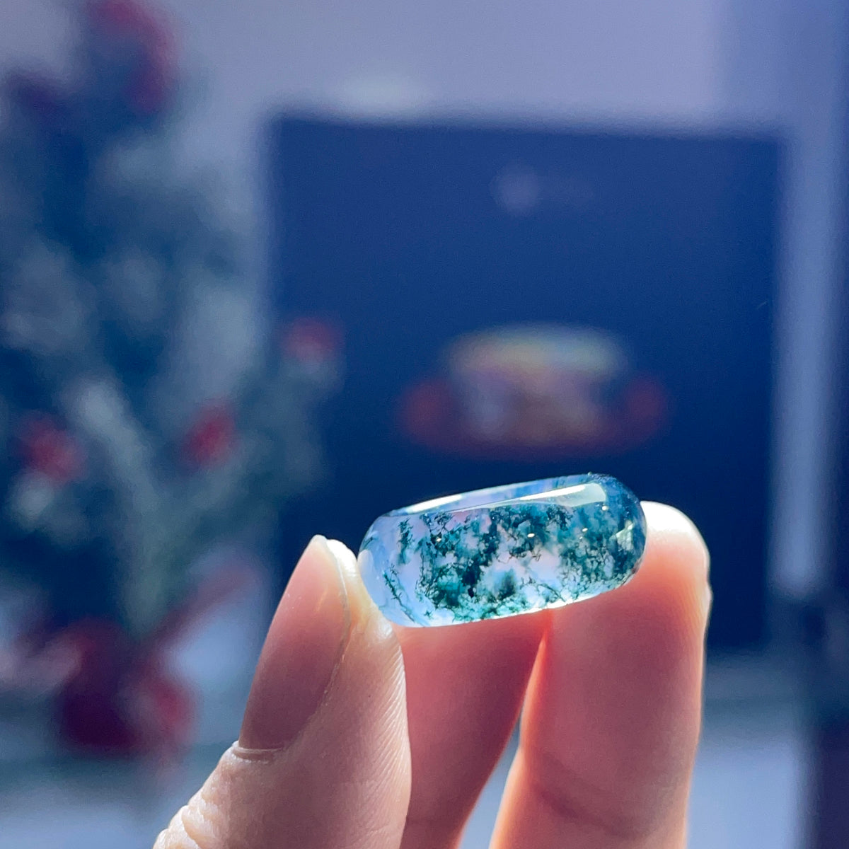 Moss Agate Ring Size 1.5