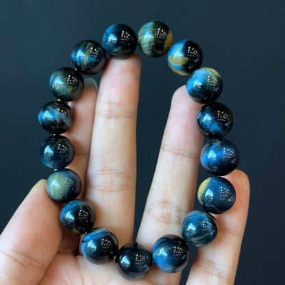 Natural Blue Eagle Eye VIP Bracelet Size 12 mm