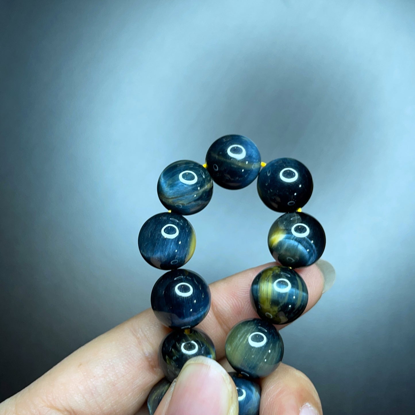 Natural Blue Eagle Eye VIP Bracelet Size 12 mm