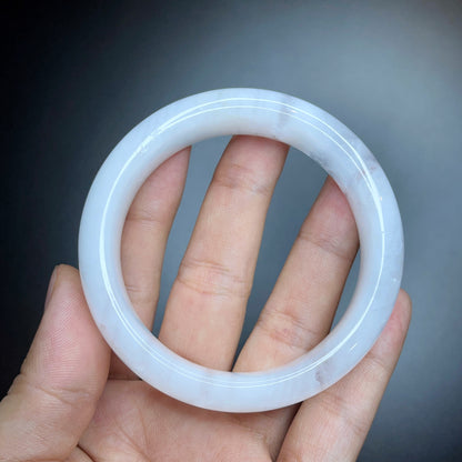 Clear Quartz Bangle Leaf Style Size 56 mm.