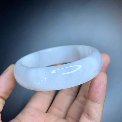 Clear Quartz Bangle Leaf Style Size 57 mm.