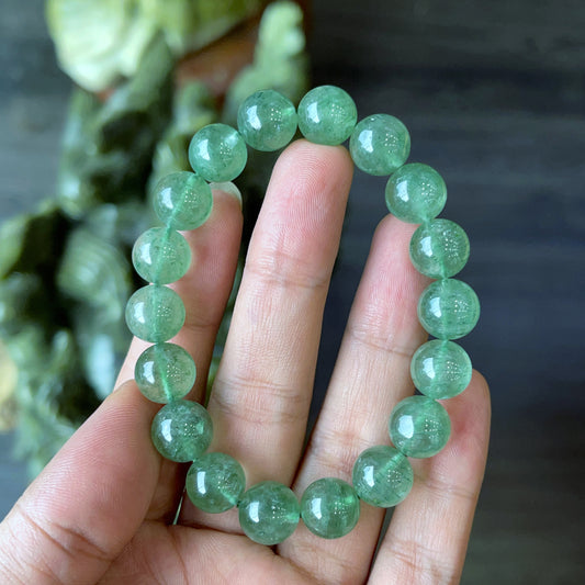 Green Strawberry Quartz Bracelet Size 10 mm