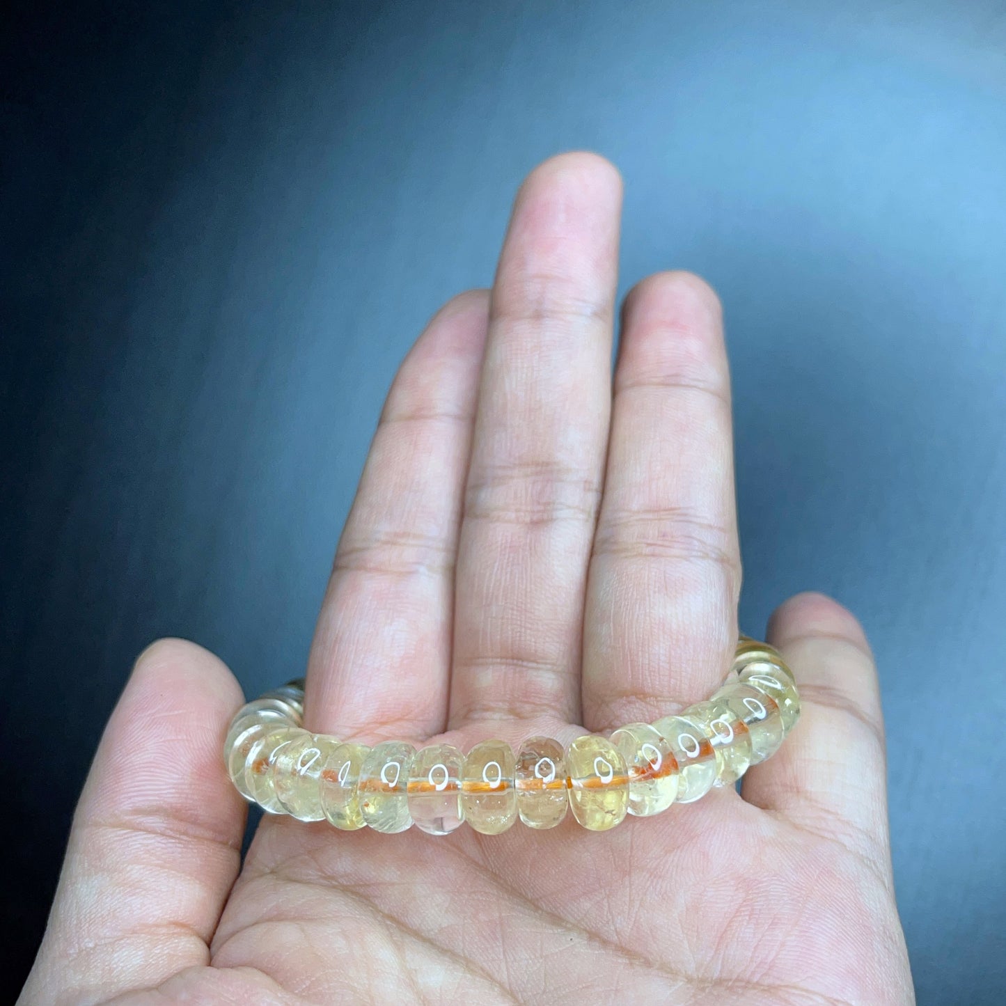 Natural Citrine Chicklet Bracelet Size 9 mm