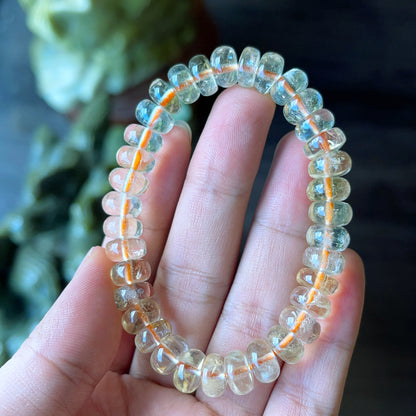 Natural Citrine Chicklet Bracelet Size 9 mm