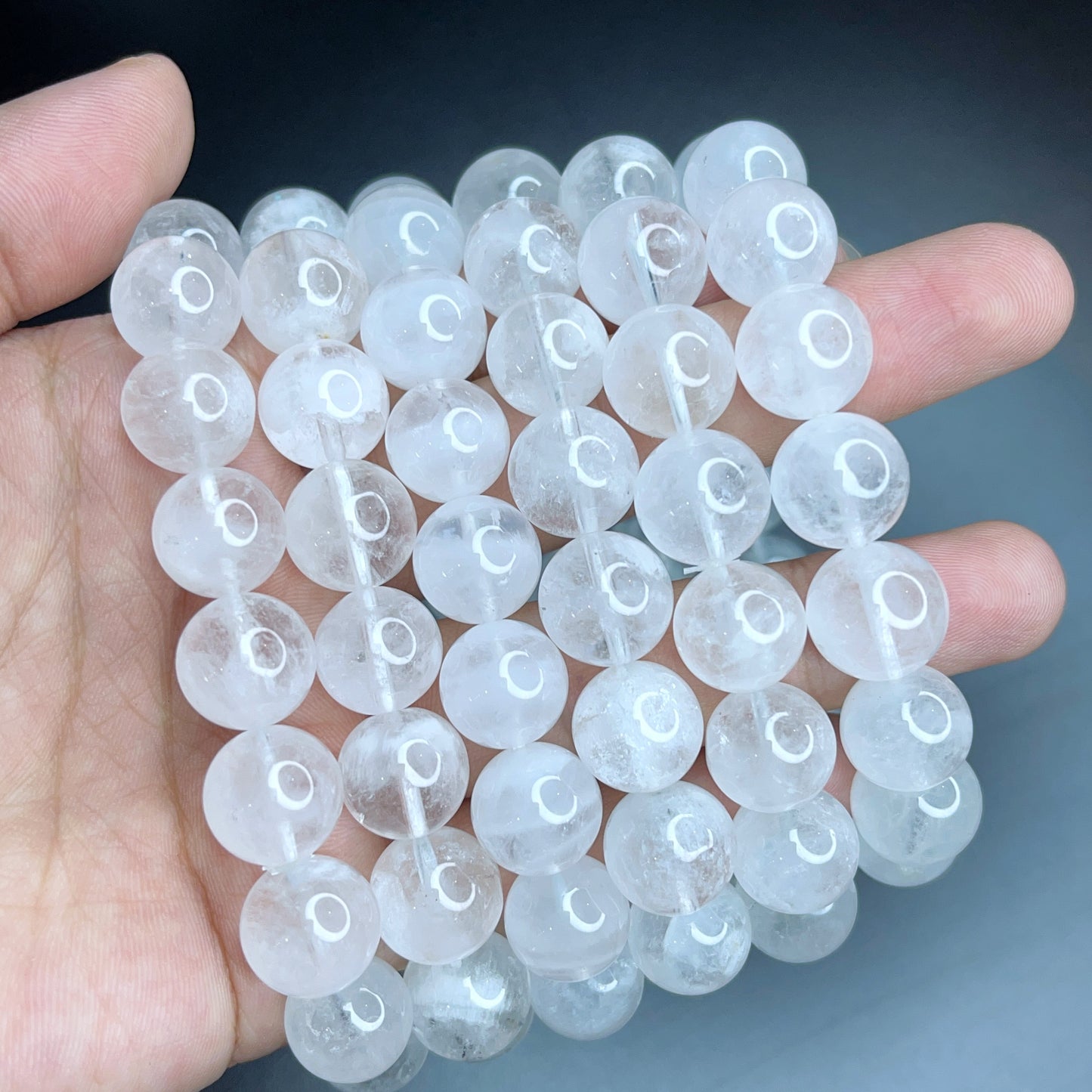 Natural Clear Quartz Bracelet Size 12 mm