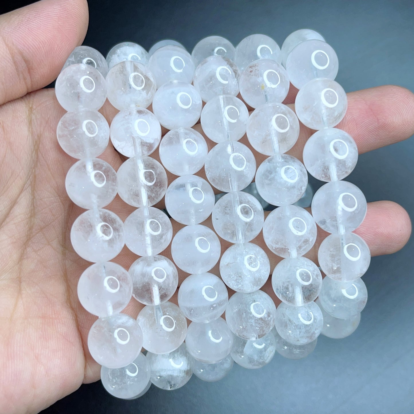 Natural Clear Quartz Bracelet Size 12 mm
