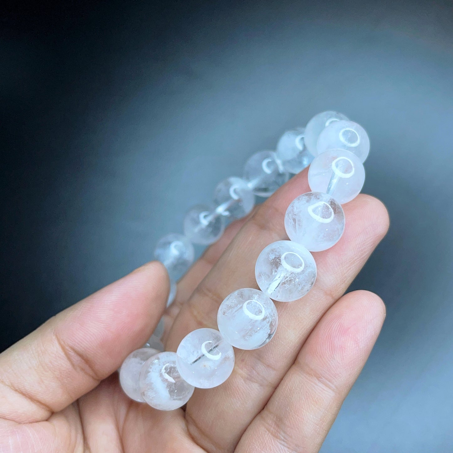Natural Clear Quartz Bracelet Size 12 mm