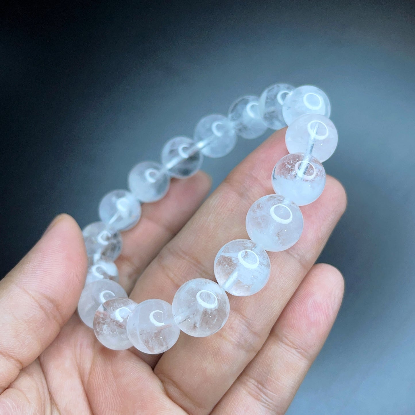 Natural Clear Quartz Bracelet Size 12 mm