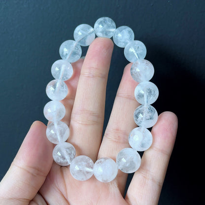Natural Clear Quartz Bracelet Size 12 mm