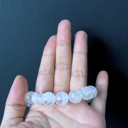 Natural Clear Quartz Bracelet Size 12 mm