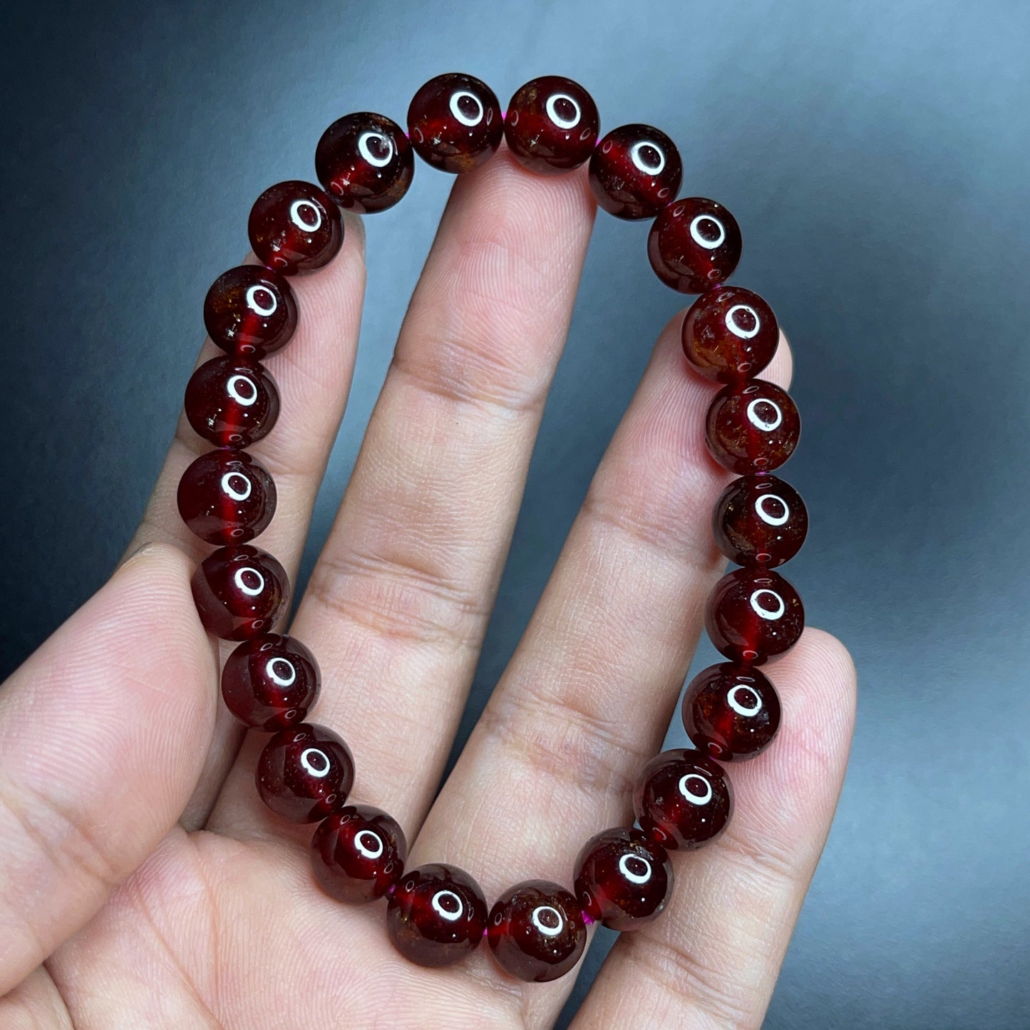 Natural Garnet VIP Bracelet Size 8 mm