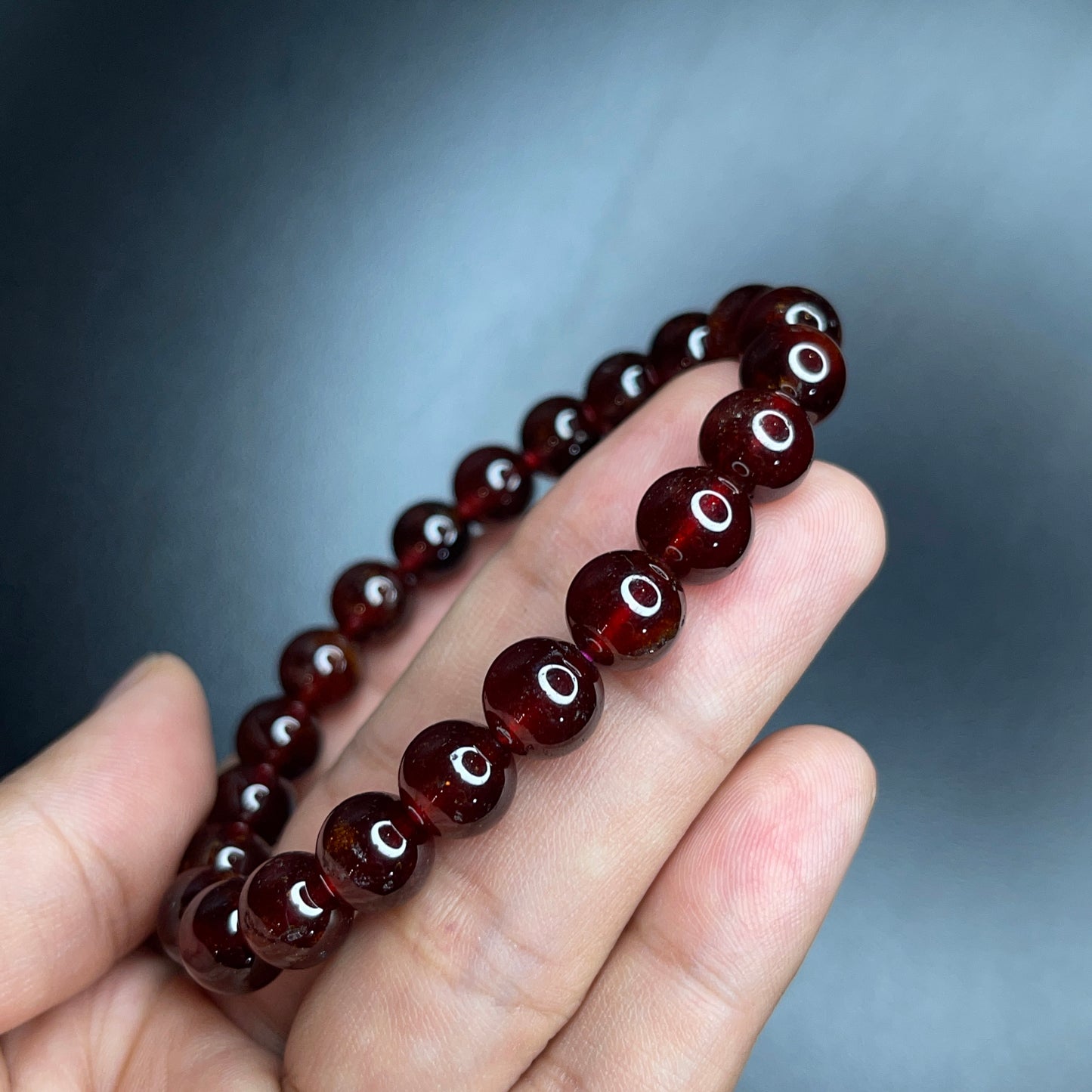 Natural Garnet VIP Bracelet Size 8 mm