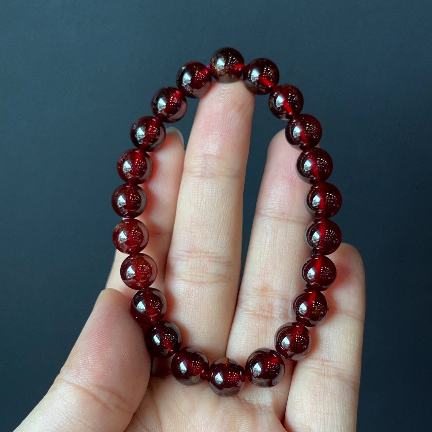 Natural Garnet VIP Bracelet Size 8 mm