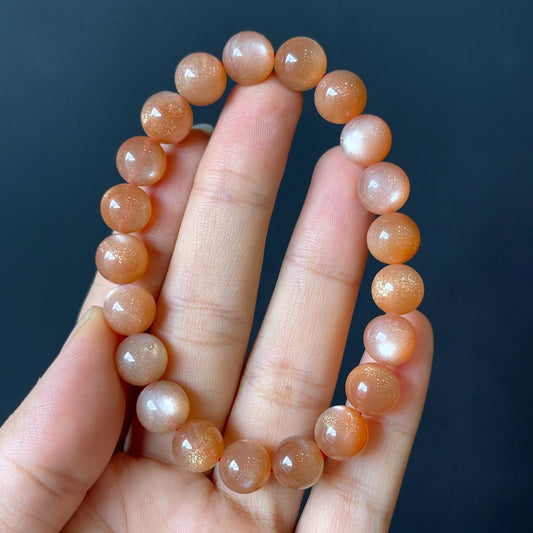 Natural Sunstone Bracelet Size 9 mm