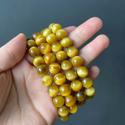 Natural Golden Tiger Eye Bracelet Size 10 mm
