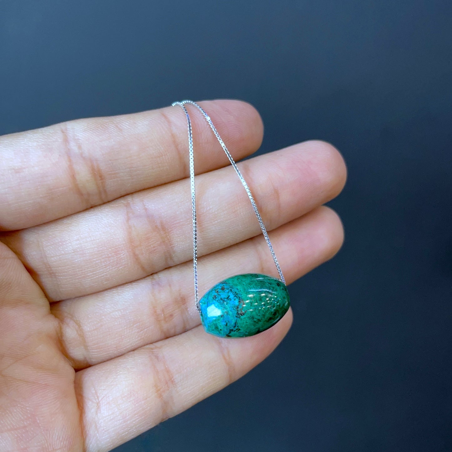 Pendentif string Lu chrysocolle