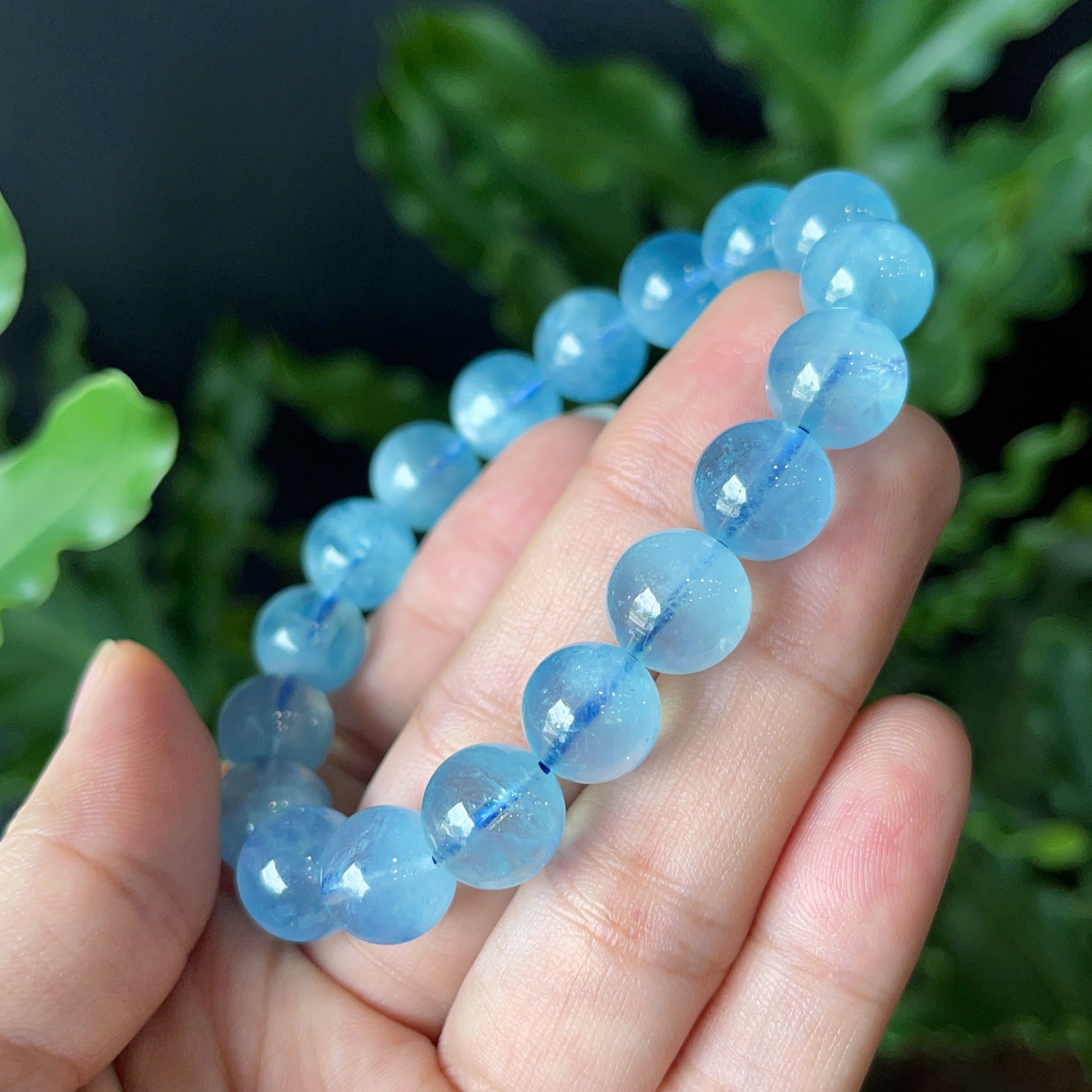 Natural aquamarine clearance gemstone bracelet