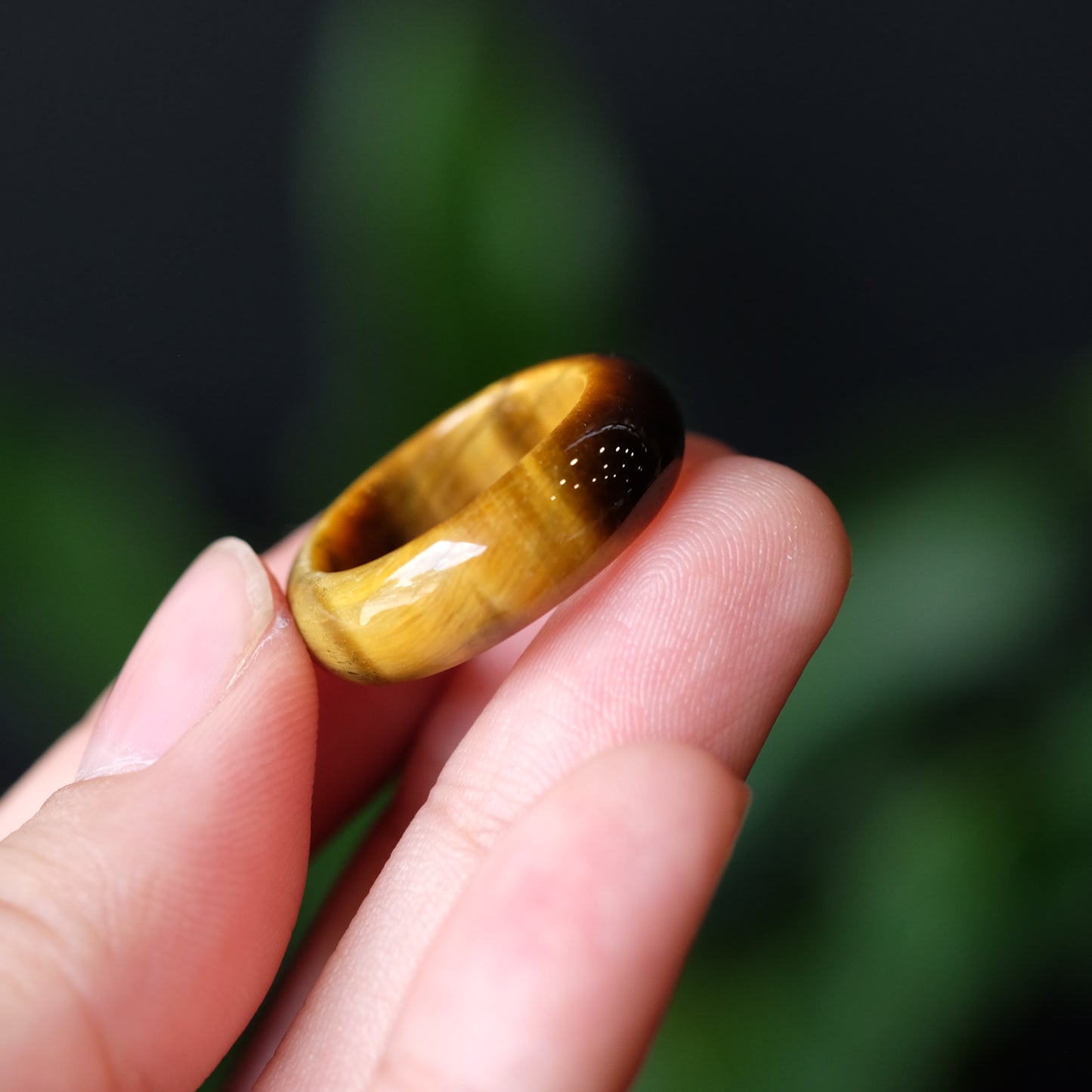 Natural Tiger Eye Ring Size 1.7