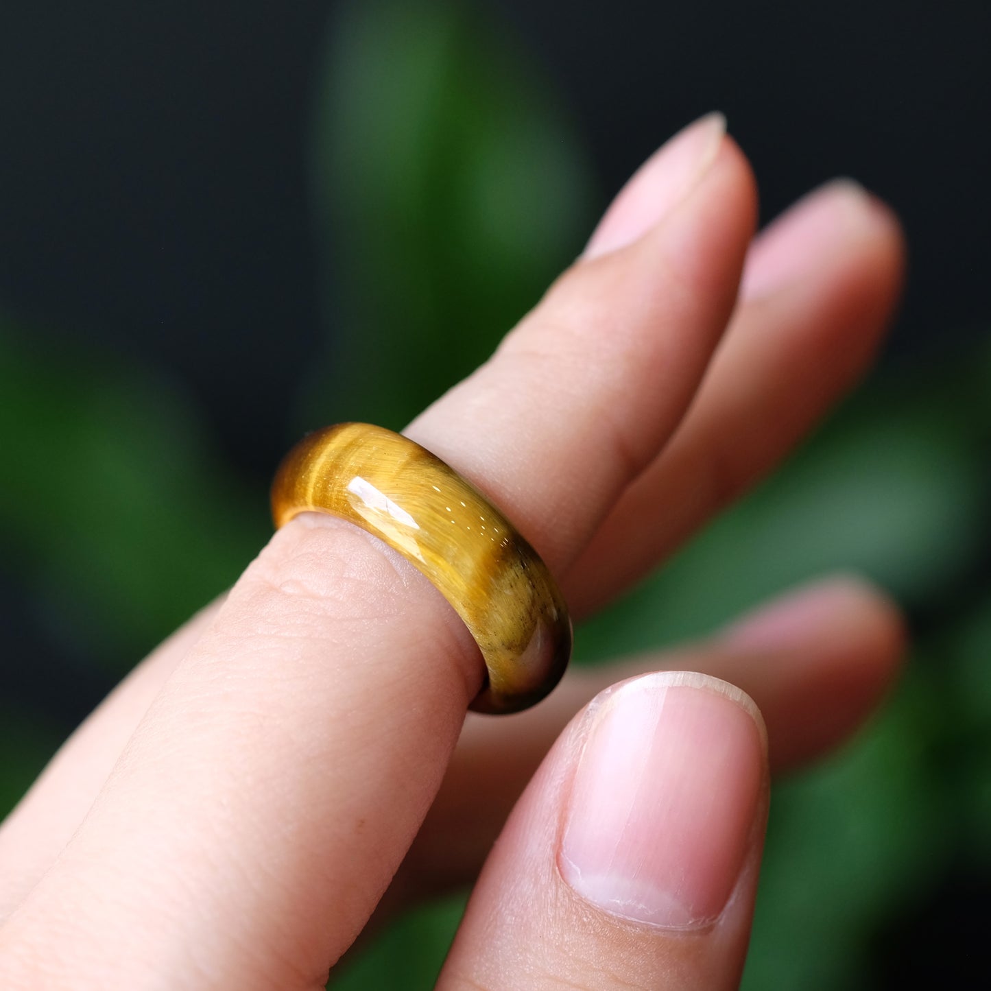 Natural Tiger Eye Ring Size 1.7