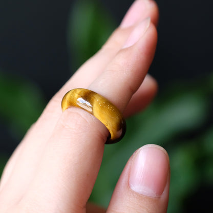 Natural Tiger Eye Ring Size 1.7