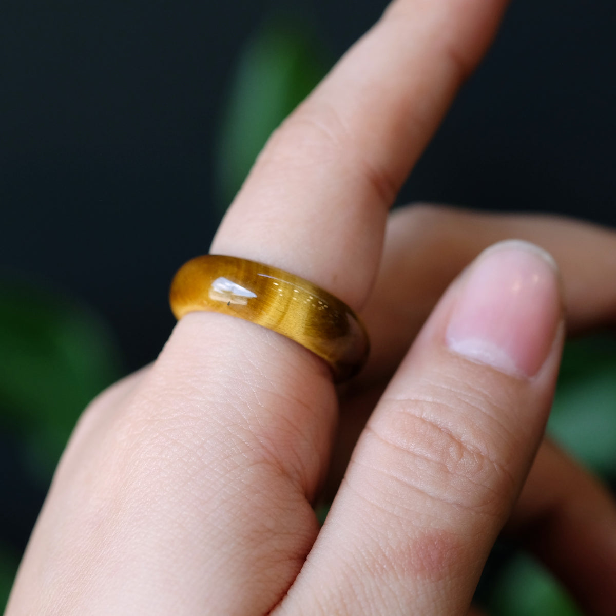 Tiger Eye Ring Size 1.8