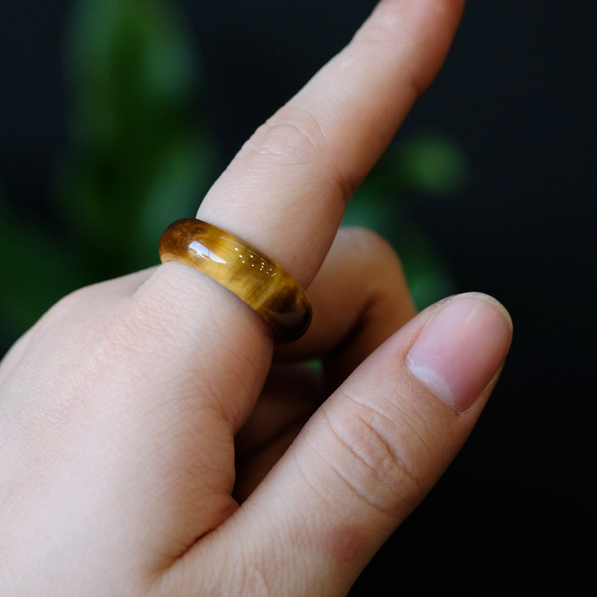 Tiger Eye Ring Size 1.8