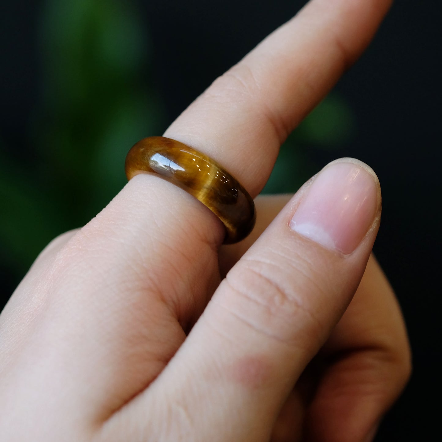 Tiger Eye Ring Size 1.8