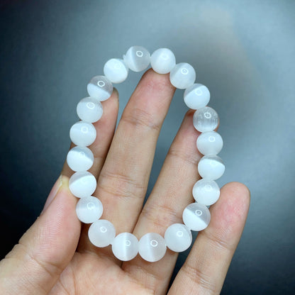 Natural Selenite Bracelet Size 9 mm