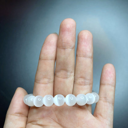 Natural Selenite Bracelet Size 9 mm